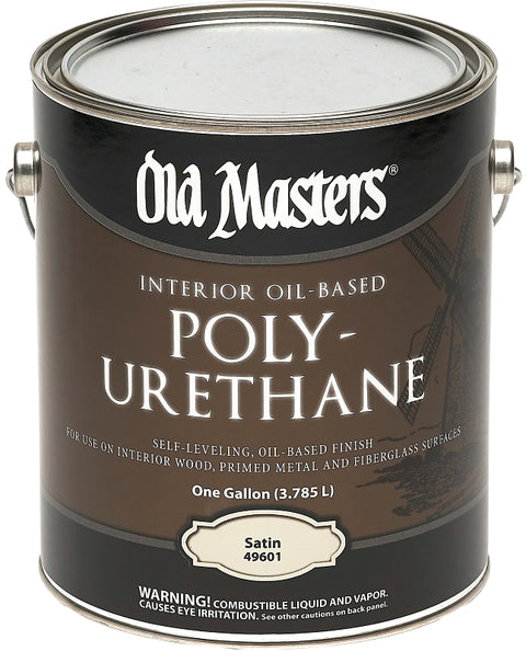 Old Masters 49601 Polyurethane, Satin, Liquid, Clear, 1 gal, Can, Pack of 2
