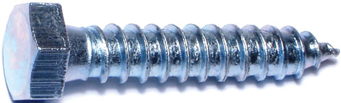 Midwest Fastener 01331 Lag Screw, 1/2 in Thread, 2-1/2 in OAL, Zinc