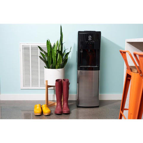 Primo Water Deluxe 5 gal Black/Gray Water Dispenser Stainless Steel