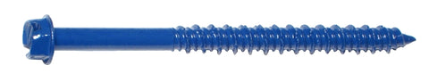 Midwest Fastener 10534 Masonry Screw, 1/4 in Dia, 3-1/4 in L, Steel, Hex, Slotted Head, 1/PK