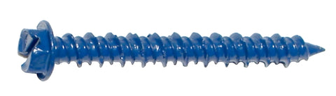 Midwest Fastener 09261 Masonry Screw, 3/16 in Dia, 1-3/4 in L, Steel, 100/PK