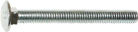 Midwest Fastener 01097 Carriage Bolt, 3/8-16 in Thread, NC Thread, 2 in OAL, Zinc, 2 Grade