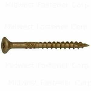 SaberDrive 50743 Deck Screw, #9 Thread, 2 in L, Serrated Thread, Bugle Head, Star Drive, Type 17 Point, Steel, 124 PK