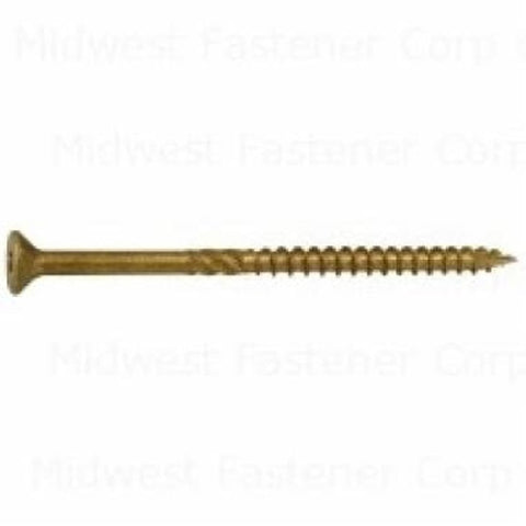 SaberDrive 50747 Deck Screw, #10 Thread, 3-1/2 in L, UNC Thread, 6 Nibs Bugle Head, Star Drive, Type 17 Point, Steel, 55
