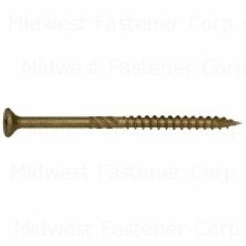 SaberDrive 50759 Deck Screw, #9 Thread, 3 in L, UNC Thread, 6 Nibs Bugle Head, Star Drive, Type 17 Point, Steel, Tan