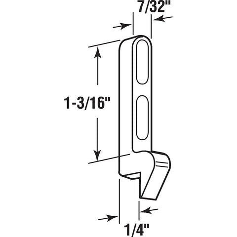 Prime-Line A 127 Door Latch Strike, Zinc