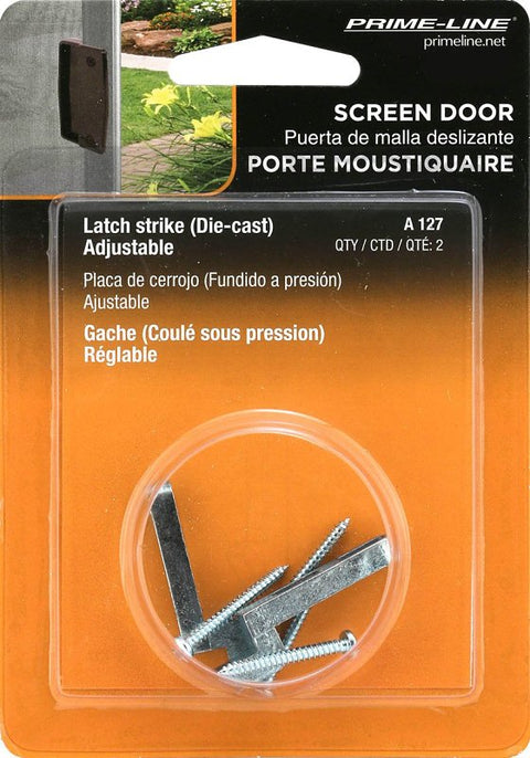 Prime-Line A 127 Door Latch Strike, Zinc