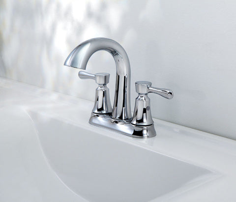 OakBrook Verona Chrome Modern Two-Handle Bathroom Sink Faucet 4 in.