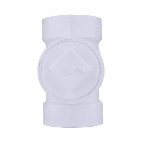Charlotte Pipe Schedule 40 1-1/2 in. Hub X 1-1/2 in. D Hub PVC Cleanout Tee with Plug 1 pk