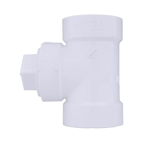 Charlotte Pipe 2 in. Hub X 2 in. D Hub PVC Cleanout Tee 1 pk