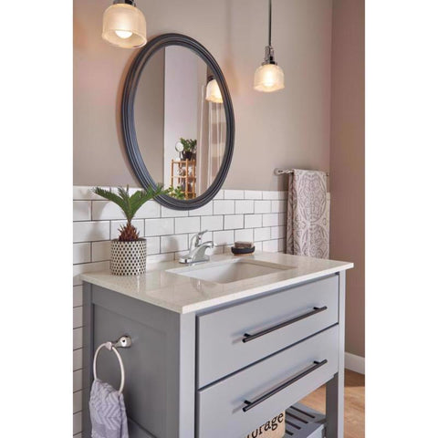 Delta Foundations Stainless Steel Traditional Pop-up Bathroom Sink Faucet 4 in.