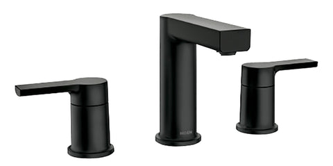 Moen Rinza Series 84629BL Bathroom Faucet, 1.2 gpm, 2-Faucet Handle, 3-Faucet Hole, Metal, Matte, 8 in Faucet Centers