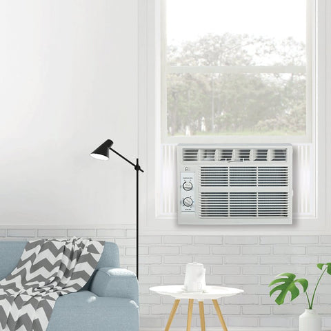 Perfect Aire 5PMC5000 Air Conditioner, 115 V, 5000 Btu Cooling, 100 to 150 sq-ft Coverage Area, Mechanical Control