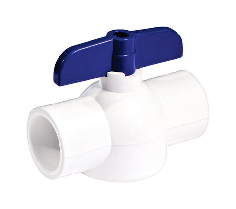 KBI King Brothers Ball Valve 3/4 in. Slip x 3/4 in. Dia. Slip PVC Economy