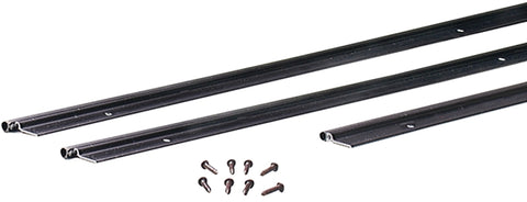 M-D 69911 Jamb Weatherstrip Kit, 7/8 in W, 1/4 in Thick, 84 in L, Aluminum/Vinyl