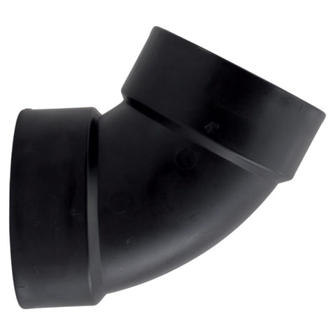 Charlotte Pipe 4 in. Hub X 4 in. D Hub ABS 60 Degree Elbow
