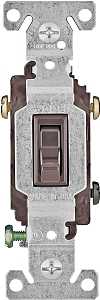 Eaton Wiring Devices 1303-7B-BOX Toggle Switch, 15 A, 120 V, Polycarbonate Housing Material, Brown, Pack of 10