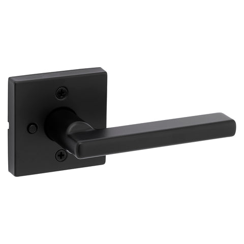 Kwikset Signature Series 730HFL SQT 514 CP Privacy Lever, Matte Black, Zinc, Residential, Reversible Hand, 2 Grade