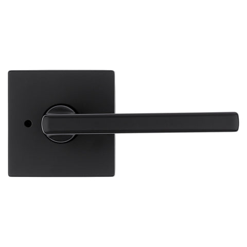 Kwikset Signature Series 730HFL SQT 514 CP Privacy Lever, Matte Black, Zinc, Residential, Reversible Hand, 2 Grade