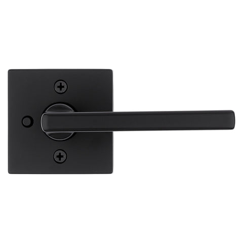 Kwikset Signature Series 730HFL SQT 514 CP Privacy Door Lock, Halifax Design, Lever Handle, Matte, Zinc, Black