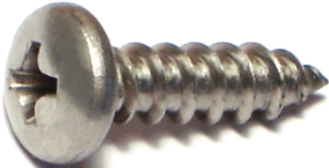 Midwest Fastener 05118 Screw, #10 Thread, Coarse Thread, Pan Head, Phillips Drive, Diamond, Self-Tapping Point, 100/PK