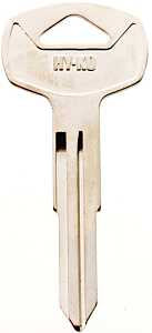 Hy-Ko 11010DA21 Automotive Key Blank, Brass, Nickel, For: Nissan Vehicle Locks, Pack of 10
