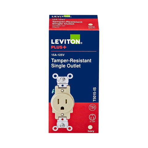 SNGL OUTLET TMPR IVRY 15A 125V
