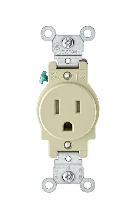 SNGL OUTLET TMPR IVRY 15A 125V