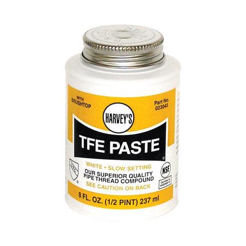 Harvey 23045 Pipe Thread Compound, 8 fl-oz Jar, Liquid, Paste, White