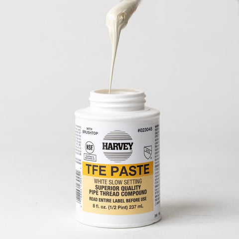 Harvey 23045 Pipe Thread Compound, 8 fl-oz Jar, Liquid, Paste, White