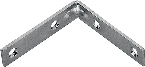 ProSource CB-Z10-013L Corner Brace, 10 in L, 10 in W, 1-1/4 in H, Steel, Zinc-Plated, 5.3 mm Thick Material, Pack of 5