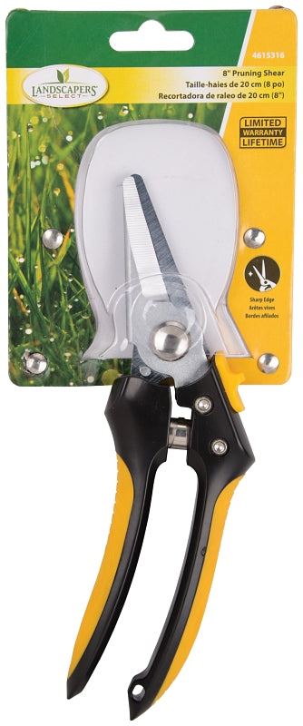 Landscapers Select GP1313/8 Pruning Shear, Steel Blade, Aluminum Handle, Cushion-Grip Handle, 8-1/4 in OAL