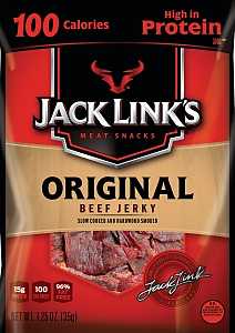Jack Link's 10000008418 Snack, Jerky, Original, 1.25 oz, Pack of 10