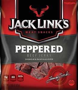 Jack Link's 10000007614 Snack, Jerky, Pepper, 2.85 oz, Pack of 8