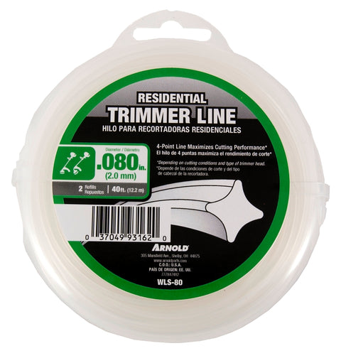 80 Inch Line Arnold WLS-80 Trimmer Line, 0.08 in Dia, 40 ft L, Nylon – Shell Lumber ...