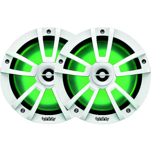 Infinity 622MLW Coaxial Marine Speakers, 6-1/2″ Gloss White, 1 pr.