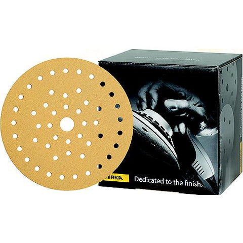 Mirka 235MF080 Gold Multifit Dust Free Discs, 5", P80, 50/pk