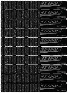 EZ Shim ETC2 Shim, 7.9 in L, 1.19 in W, 0.06 to 0.33 in Thick, Plastic, Black, Pack of 36