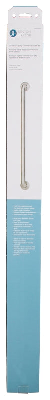 Boston Harbor SG01-01&0132 Safety Grab Bar, 32 in L Bar, Stainless Steel, Wall Mounted Mounting
