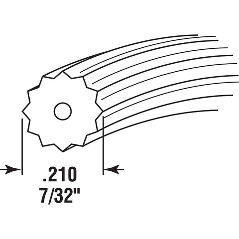 Make-2-Fit P7595 Screen Retainer Spline, 0.210 in D, 250 ft L, Vinyl, Black, Round