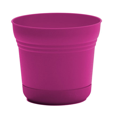 Bloem Saturn Series SP0515 Planter, 5 in Dia, 4-1/2 in H, Round, Plastic, Fuchsia, Pack of 12