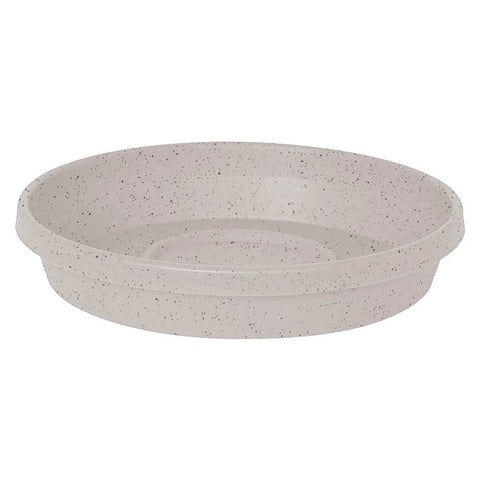 Bloem STT0682 Terra Saucer, 6 in Dia, Round, Plastic, Vanilla Bean