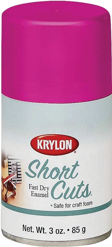 Krylon KSCS039 Craft Spray Paint, High-Gloss, Hot Pink, 3 oz, Can, Pack of 6
