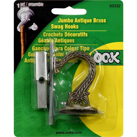 OOK 50332 Swag Hook, Antique Brass