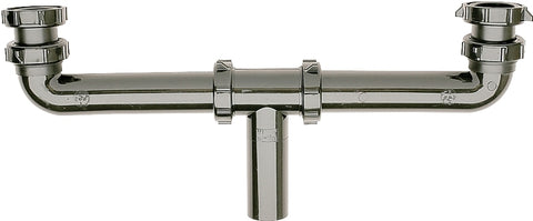 Plumb Pak PP930B Center Outlet, 1-1/2 in, Slip, Plastic, Black