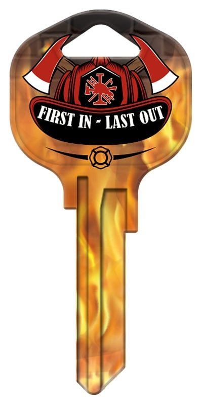 Hy-Ko 15005KW1-FRMN Key Blank, Fireman Symbol, Brass, Nickel-Plated, F ...