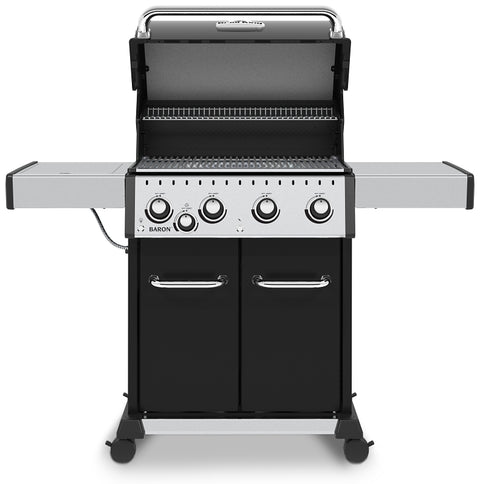 Broil King Baron 440 PRO 875224 Gas Grill, 45,000 Btu/hr, Liquid Propane, 5-Burner, Side Shelf Included: Yes