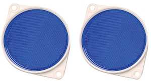 Hy-Ko CDRF-3B Carded Reflector, 9.63 in L Post, Blue Reflector