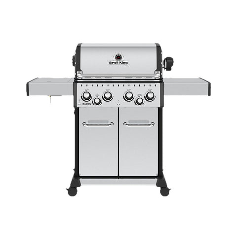 Broil King Baron S 490 Pro Series 875944 Gas Grill, 40,000 Btu, Liquid Propane, 4-Burner, Side Shelf Included: Yes