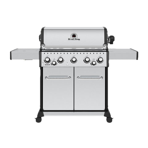 Broil King Baron S 590 Pro Series 876947 Gas Grill, 45,000 Btu, Natural Gas, 5-Burner, Side Shelf Included: Yes